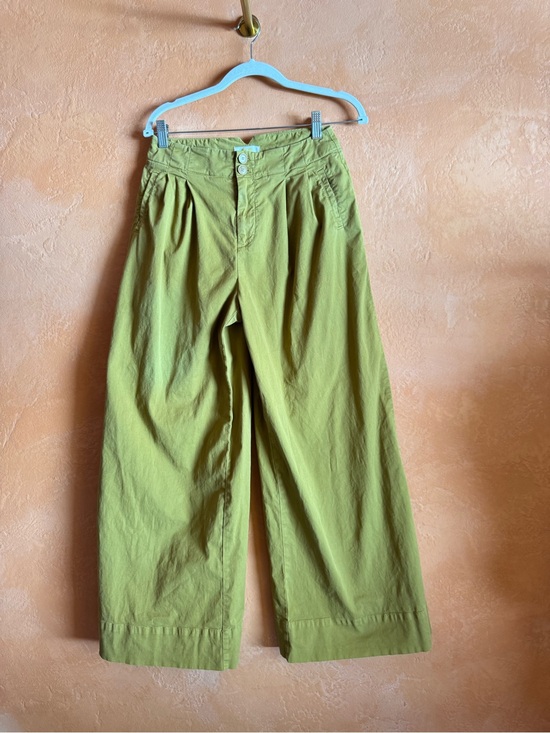 Maeve Pants - Maeve Anthropologie Olive Wide Leg Pants Pleated High Rise Size 2